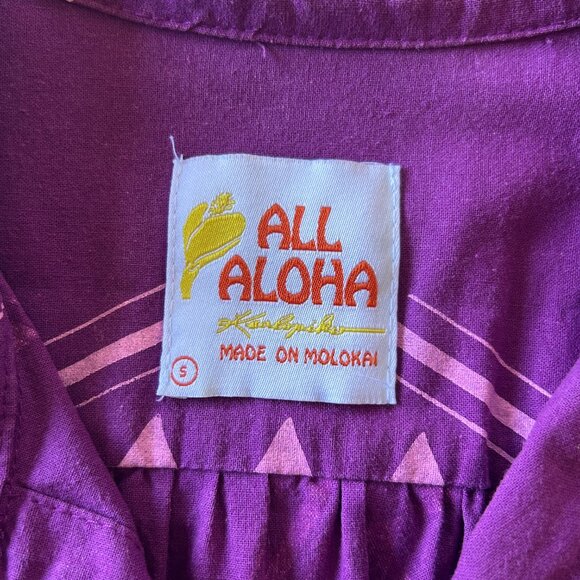 Kealopiko Ahukai Tunic Long Sleeve Purple - Picture 2 of 3